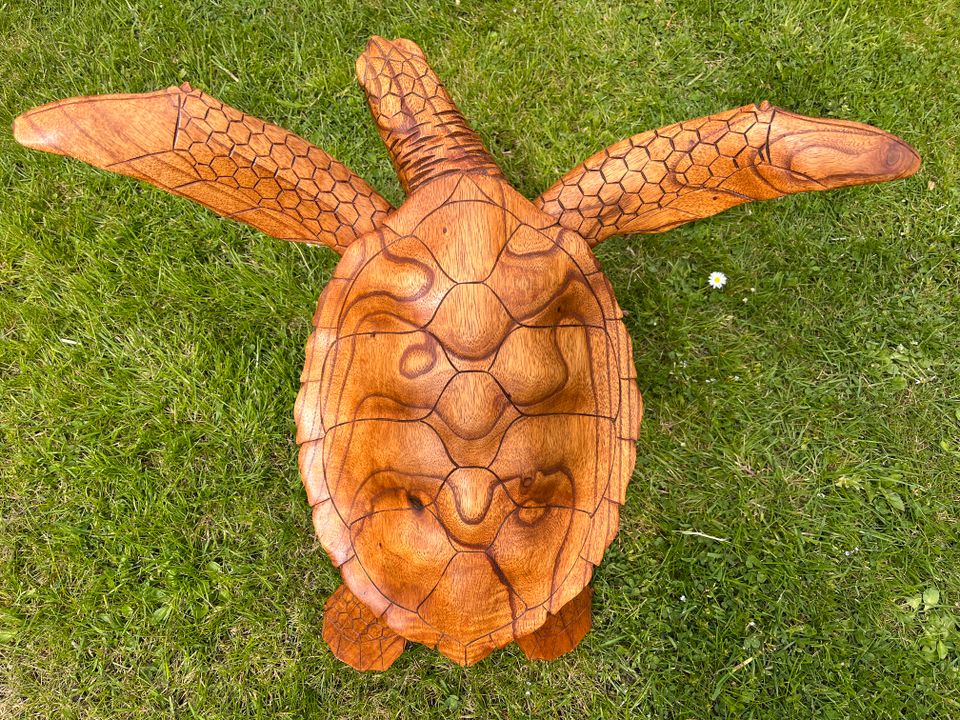 Schildkröte 60cm Meeresschildkröte Wasserschildkröte Holz in Essen