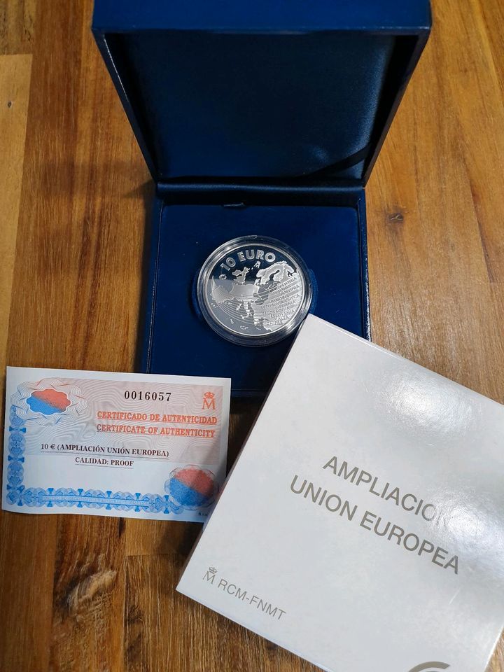 10 Euro 2004 EU Erweiterung Spanien - Silber Stern - PP in Miesbach