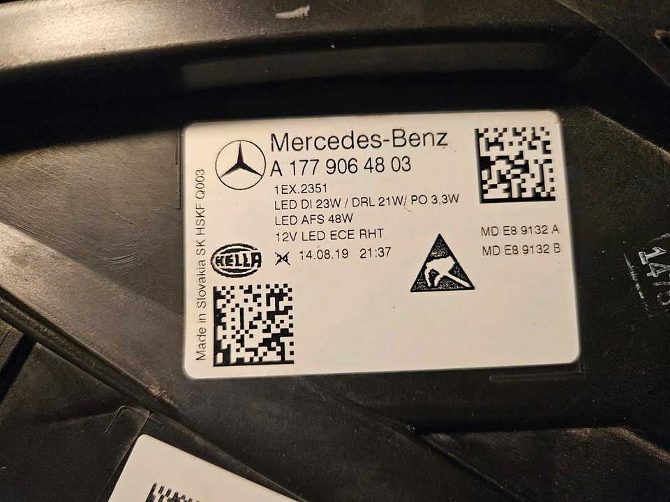 Mercedes Scheinwerfer A 177 906 48 03 in Ketsch