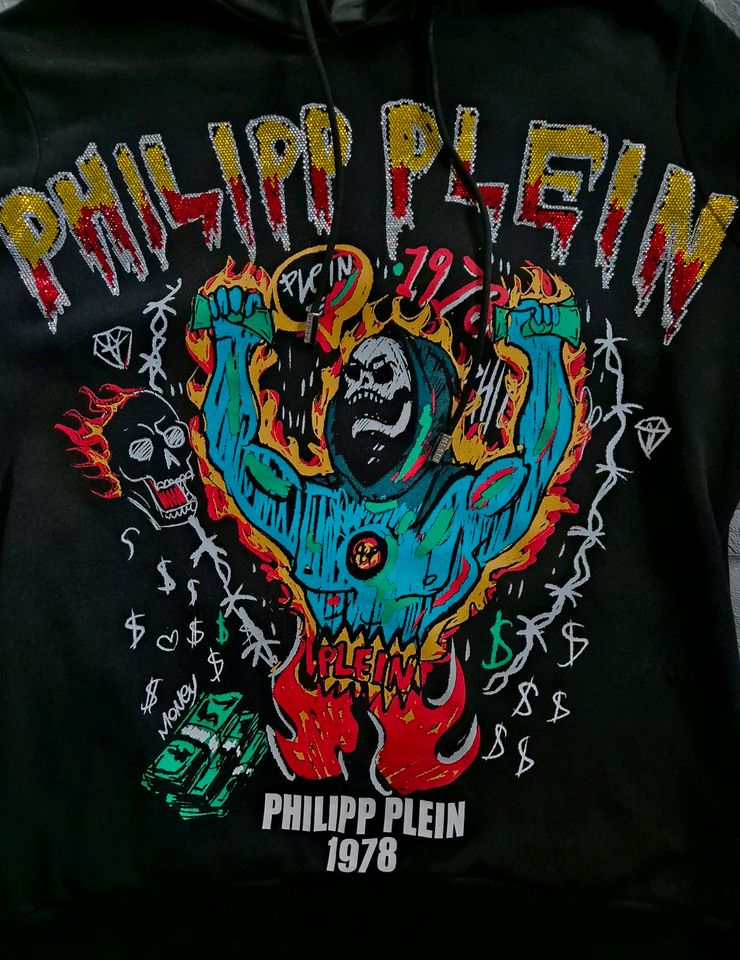 PHILIPP PLEIN HOODIE / SWEATSHIRT GRAFFITI / L / NEU / in Ober-Mörlen