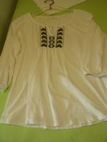 Bluse/Tunika, weiß mit Muster, 3/4 Ärmel, s. Fotos Bayern - Denklingen Vorschau