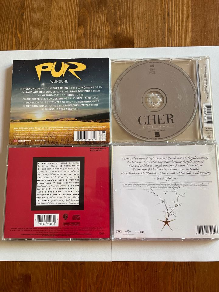 4 Musik CDs / PUR /  CHER / Rod Stewart / ICH & ICH / Top Zustand in Neu-Anspach