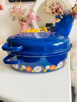 Bräter emaille Topf Space age Retro vintage mid Century 80er blau Altona - Hamburg Ottensen Vorschau