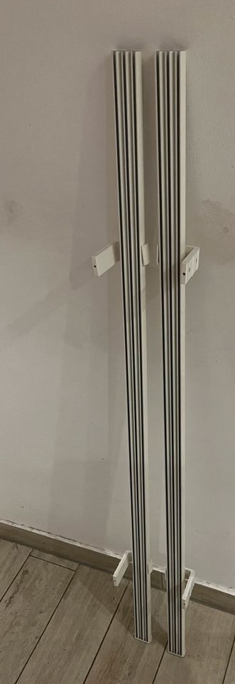 2x VIDGA Gardinenschiene je 3-läuftig 140cm weiss Gardinenstange in Meerane