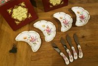 Royal Crown Derby China Butterteller mit Messer Set Bayern - Geretsried Vorschau