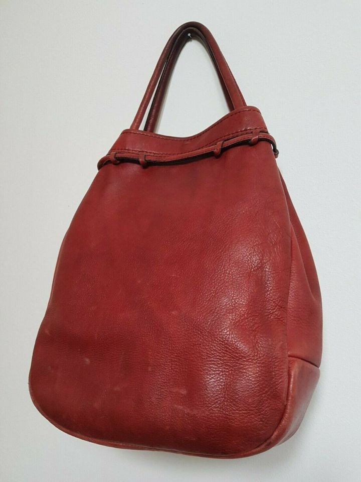 Vintage Ledertasche Beutel Echtleder in Haste