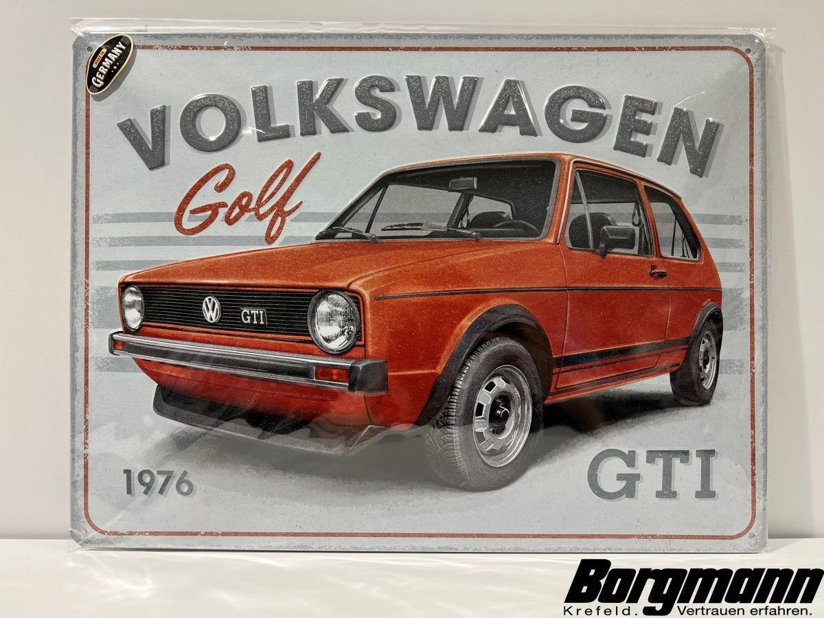 VW Golf 1 GTI 1976 Blechschild Neu *Borgmann*