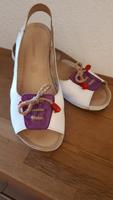 Hush Puppies Sandalen, Damen, weiß/Bunt, Gr. 38, Leder Bayern - Regensburg Vorschau