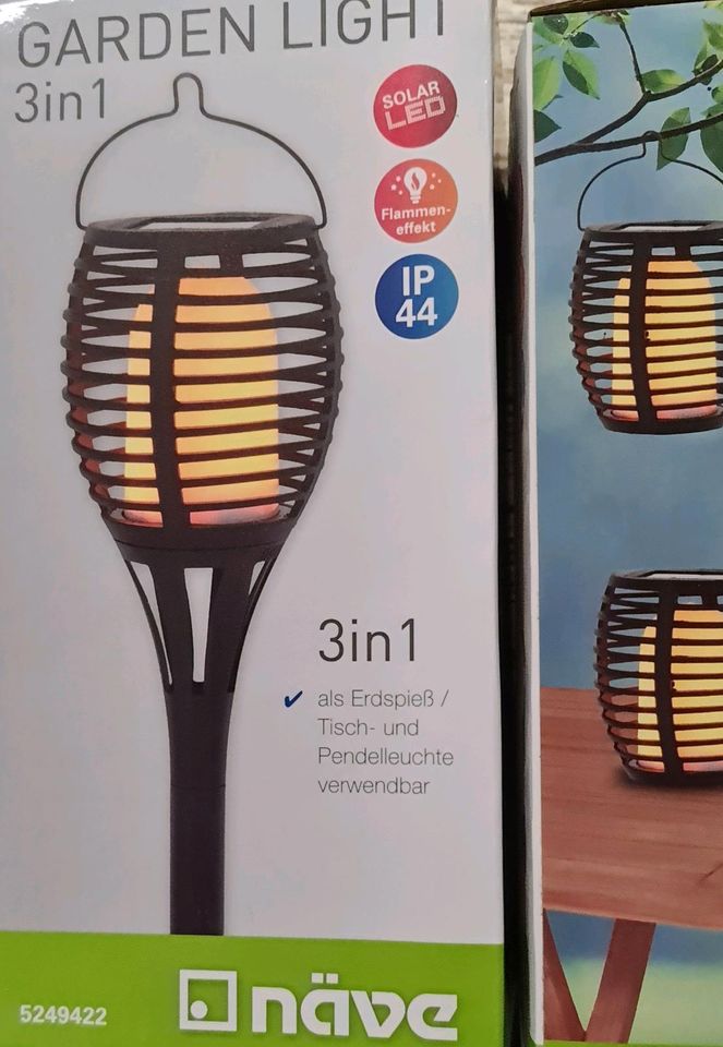 Flammeneffekt Solar Licht Laterne Lampe  Fackel Pendelleuchte in Hohenlockstedt