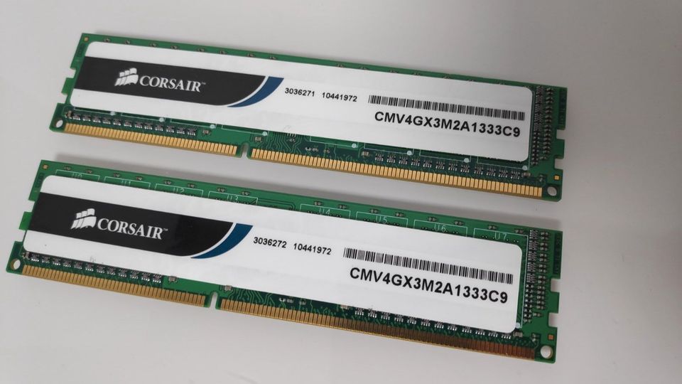 RAM Corsair 4GB (2x2GB) DDR3 1333MHz Arbeitsspeicher in Benningen