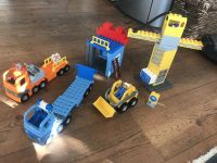 Lego Duplo Großbaustelle  Laster Radlader Haus Figuren Baden-Württemberg - Weinstadt Vorschau