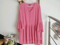 XXL 50 52 Ulla Popken Tunika Bluse rosé pink Volant 3/4 Arm Sachsen-Anhalt - Genthin Vorschau
