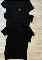 H&M 3x T Shirt Gr S schwarz V-neck Slim fit Niedersachsen - Wendisch Evern Vorschau