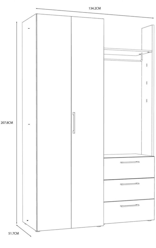FORTE Garderobenschrank Canberra Breite 134 cm in Nordrhein-Westfalen -  Löhne | eBay Kleinanzeigen ist jetzt Kleinanzeigen