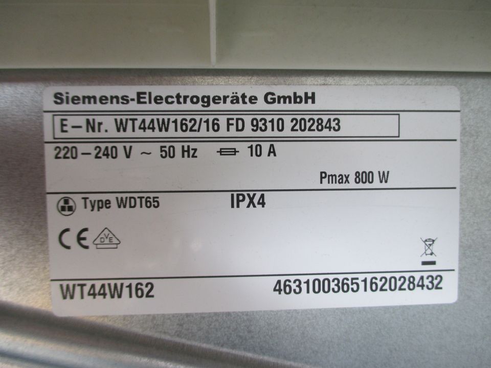 Siemens IQ 500 Wäschetrockner mit Wärmepumpe  7kg in Erfurt in Erfurt