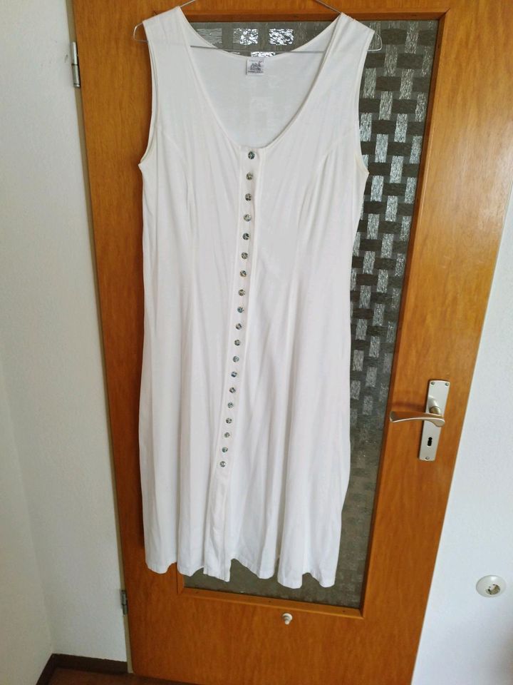 Edles weißes Kleid, Midi Alba Moda gr. 44 in Bergisch Gladbach