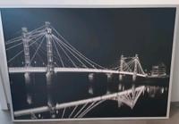 Großes Wandbild  - Schwarz Weiß - Albert Bridge- Brücke Baden-Württemberg - Ellhofen Vorschau