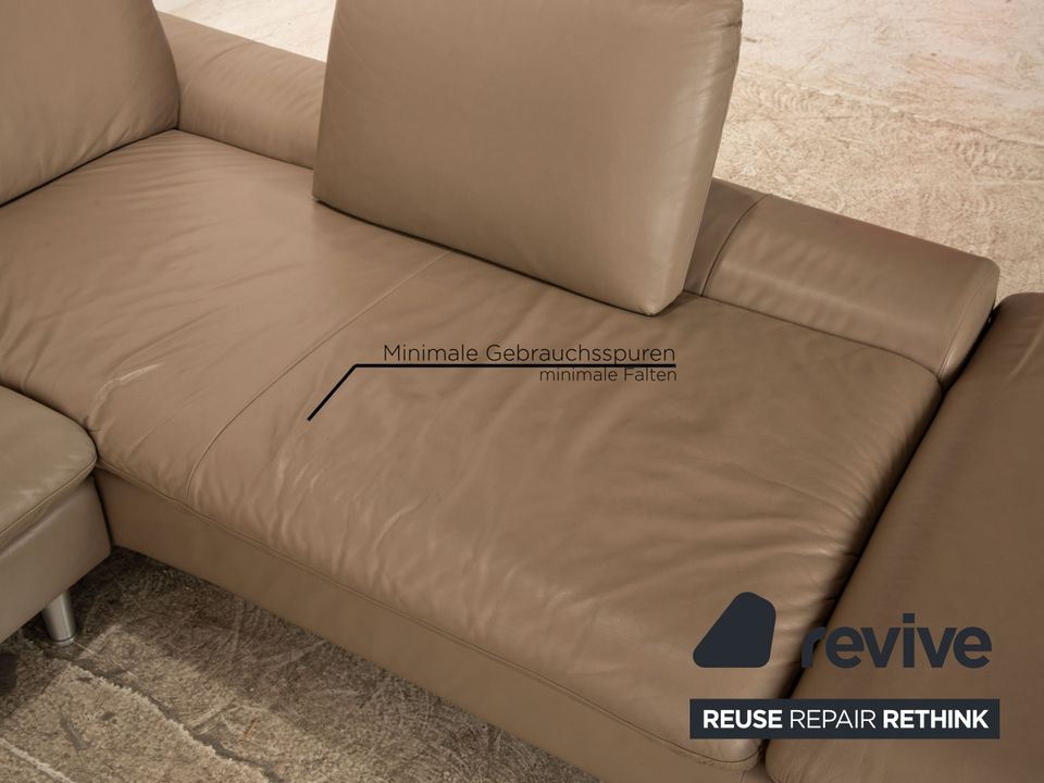 Willi Schillig Loop Leder Ecksofa Grau Taupe Sofa Couch in Köln