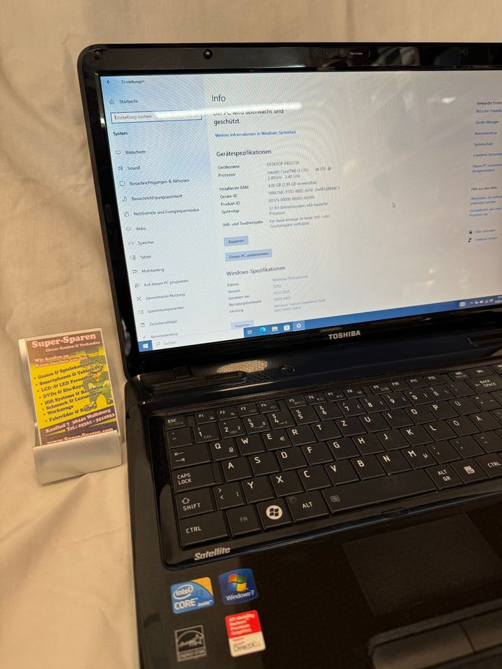 Toshiba Satellite Laptop Intel i3 4GB/Ram, 17 Zoll in Wolfsburg