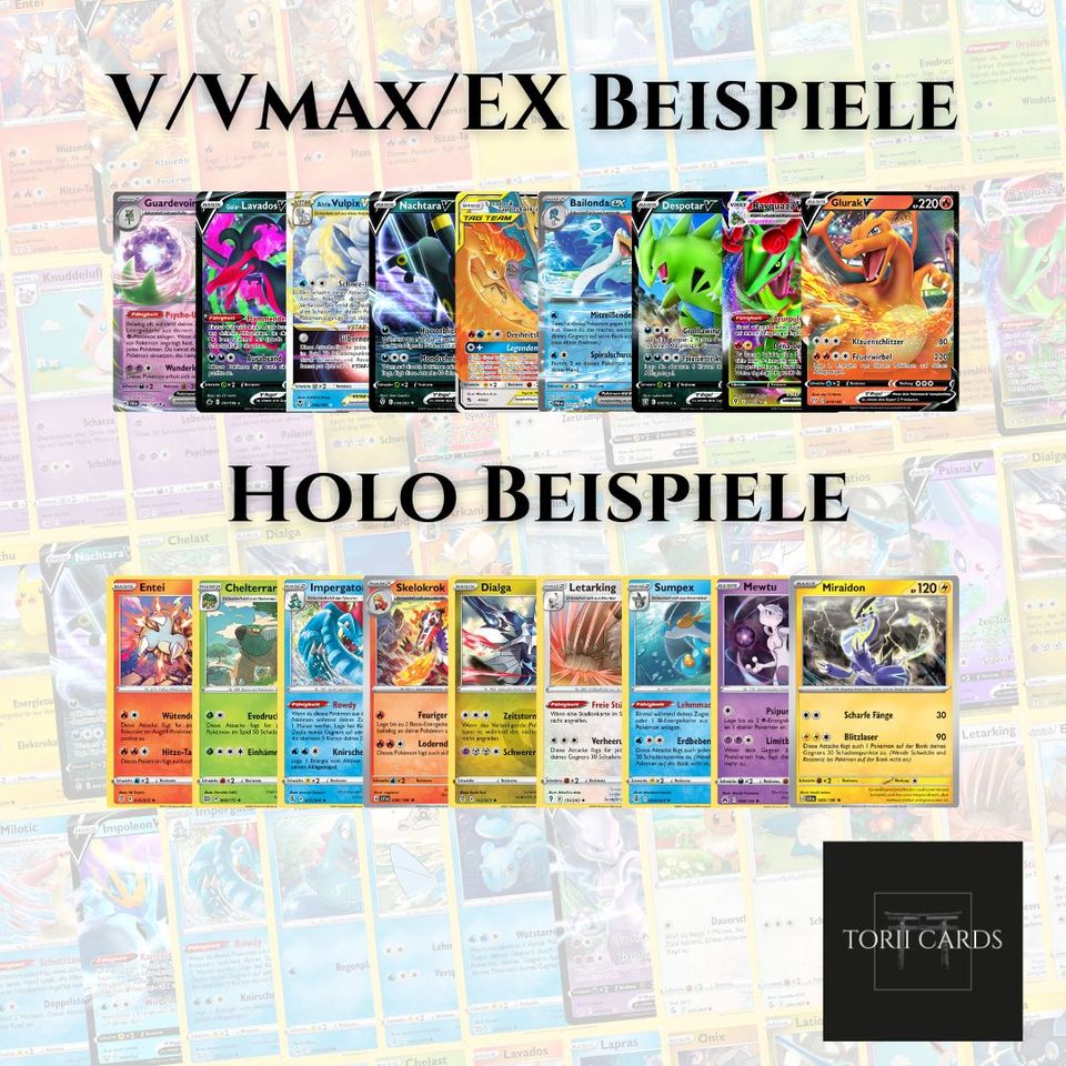 ⭐100 Pokémon-Karten Set | Deutsch | 100% Original | V, Vmax, ex, Holo, & mehr✨ | Ideales Geschenk & Starter-Set | Glurak, Pikachu & Evoli ⭐| Bonus ab 2 Sets✳️ | Pokemon Sammlung XL ⭐ in Endingen