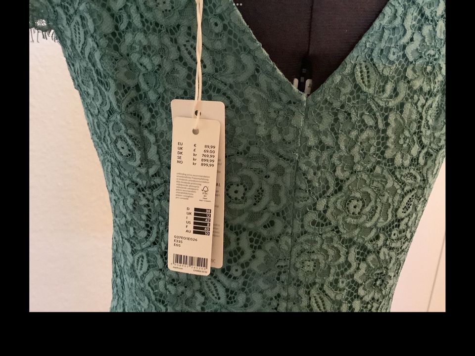 NEU Etuikleid Kleid Sptze petrol Jade Gr 38 NP 90€ in Gremmendorf