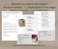 Lebenslauf / Bewerbung Vorlage - Word Dokument zum Bearbeiten Bayern - Rosenheim Vorschau
