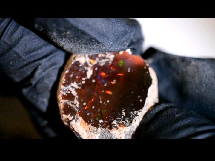 Multicolor Black Crystal Choco Opal Äthiopien 25ct 25x25x9mm in Saalfeld (Saale)