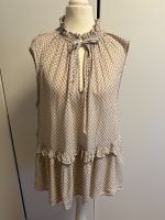 H&M Kurzarm Bluse Top Ärmellos beige Braun Gr. 44 Schößchentop München - Laim Vorschau