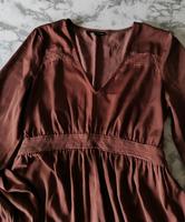 bodyflirt luftiges braunes Kleid mit Strick Applikation Baden-Württemberg - Pfullendorf Vorschau