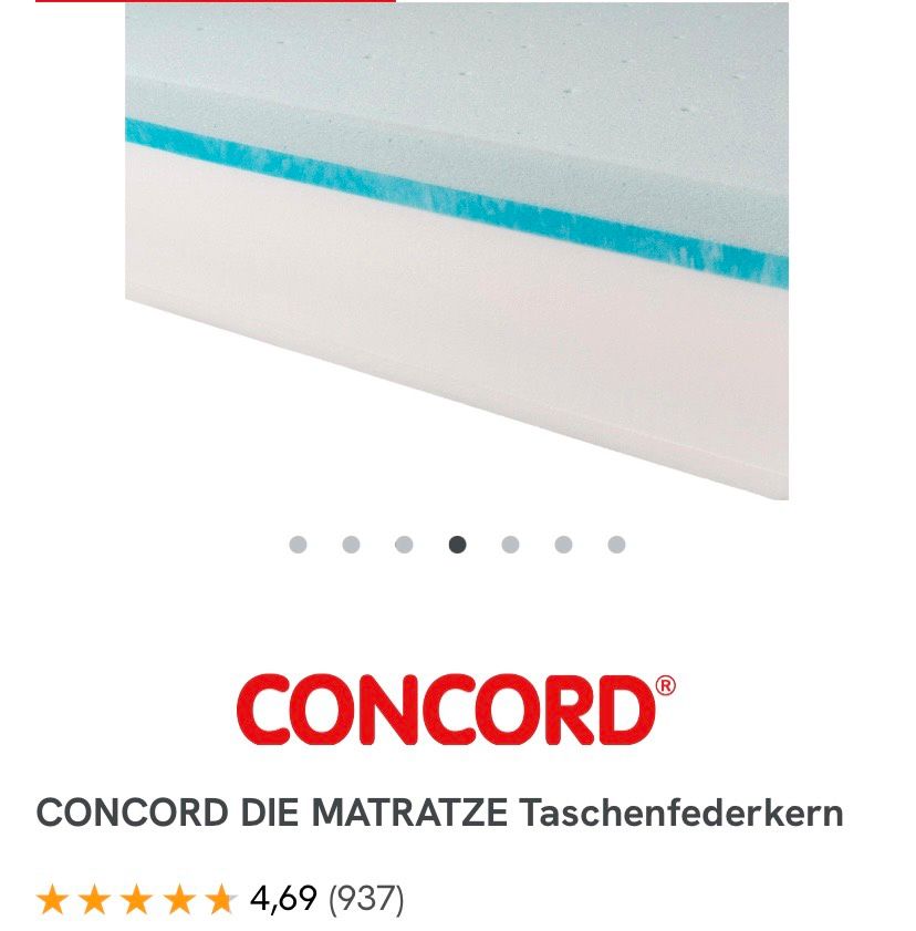 Matratze, 160x200,  Unbenutzt - Original Verpackt in Friedrichshafen