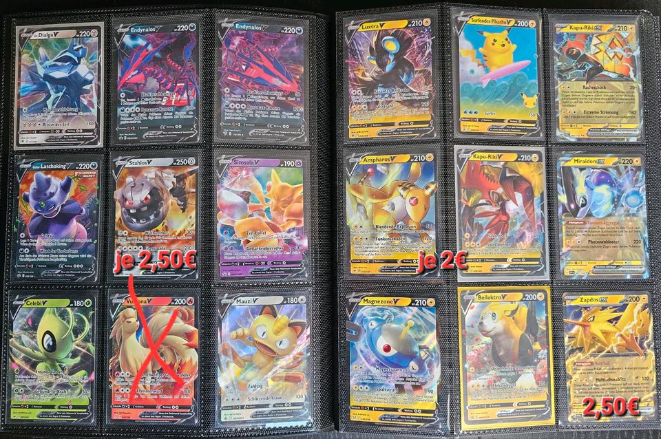 POKEMON V EX KARTEN SAMMLUNG DEUTSCH HOLO GLITZER SELTEN in Braunschweig