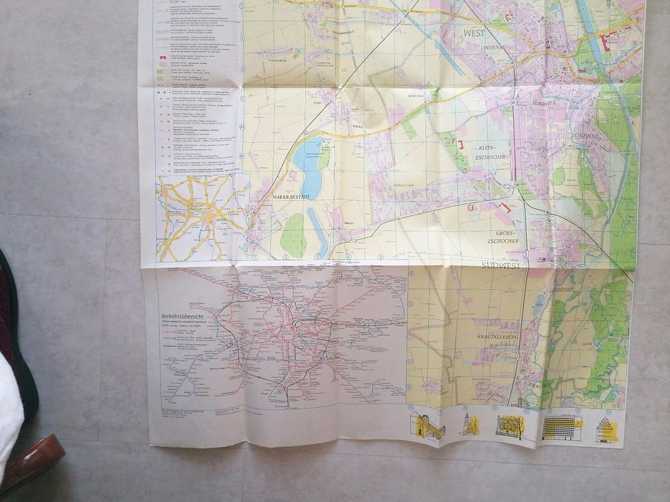 DDR Karte Stadtplan Leipzig in Chemnitz