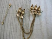 Vintage Doppelkette Kragen Brosche für Hemden Bayern - Geretsried Vorschau