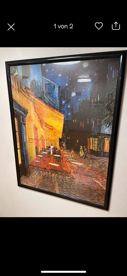 Vincent van Gogh, XXL …Nachtcafé Bild mit riesigen Bilderrahmen in Ulm