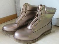 NEU! Metallic Boots bronze, Gr. 38 mit Reißverschluß + Schnürung Baden-Württemberg - Geislingen an der Steige Vorschau