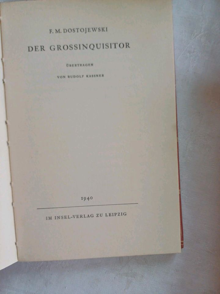 Buch Der Großinquisitor, F.M. Dostojewski in Willebadessen