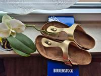 Birkenstock Gizeh Zehentrenner Gr. 40 schmall  Gold Baden-Württemberg - Offenburg Vorschau