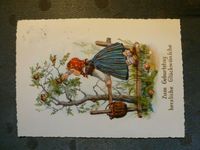 PK Glückwünsche Karte zum Geburtstag mit Mädchen Apfelbaum 1959 Hannover - Mitte Vorschau