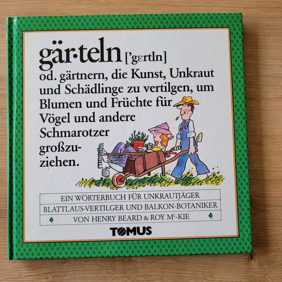 Gärteln Buch Tomus Comic lustig Geschenk Wörterbuch Garten in Lengenwang