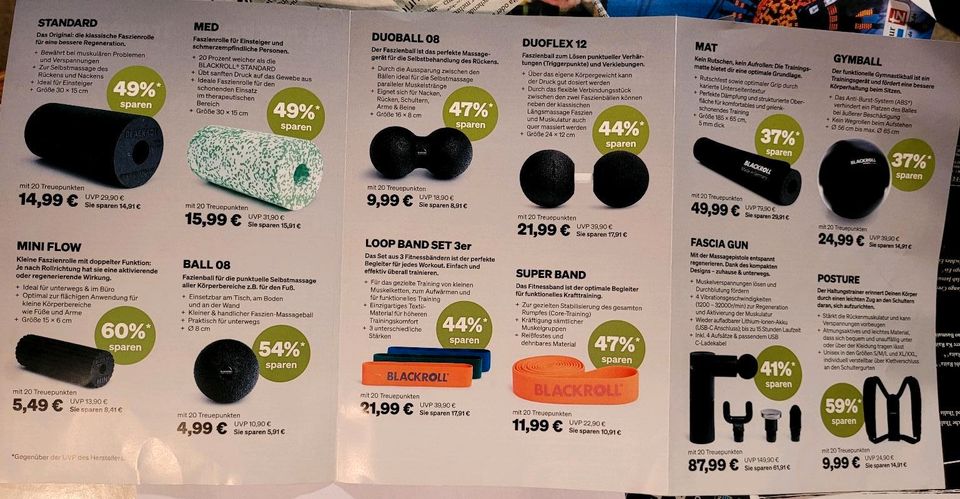 EDEKA-Sammelheft für BlackRoll-Produkte in Höhenkirchen-Siegertsbrunn