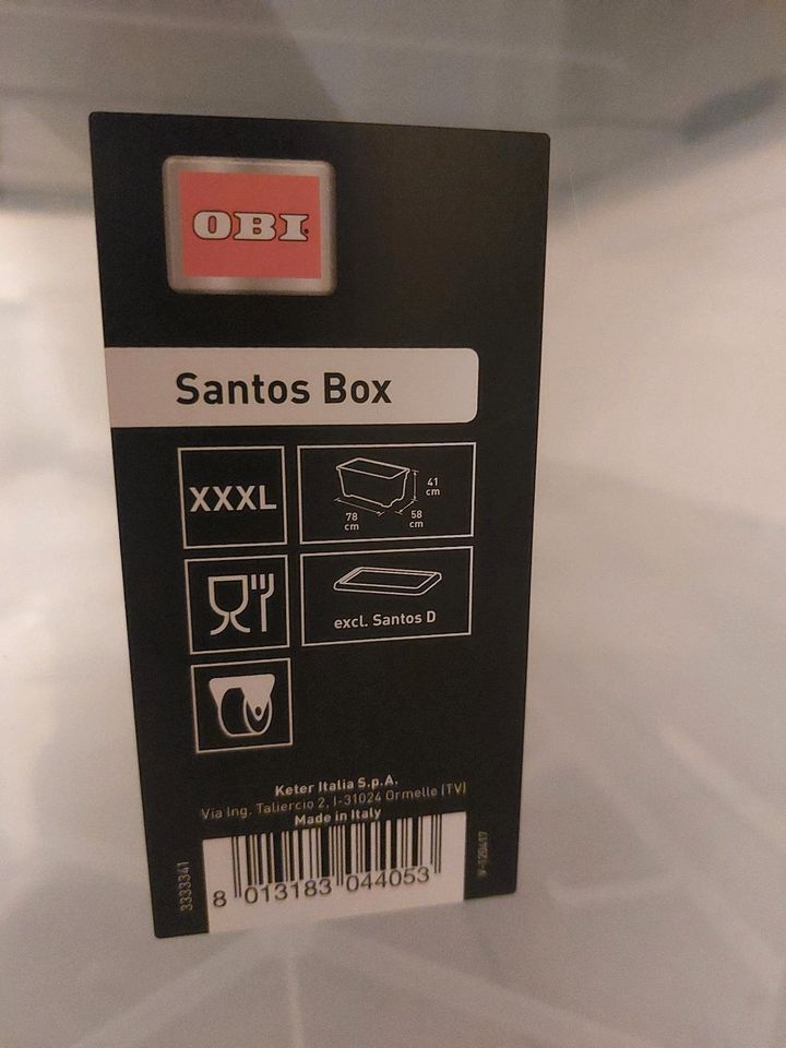 Durchsichtige Box transparent mit Rollen Obi Santos xxxl in Bamberg