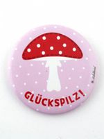 ADELHEID Glückspilz Button rosa rot weiß 56 mm Bielefeld - Brackwede Vorschau