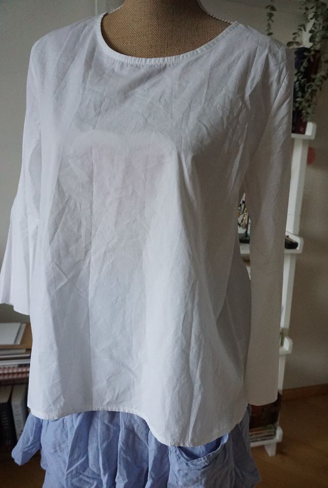 Tolle Bluse / Tunika von Liebesglück, Italy, Weiß, Gr. M / L in Plankstadt