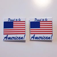 'Proud to be American' (2 Stück) Anstecknadel | Blechschild | Pin Frankfurt am Main - Ginnheim Vorschau