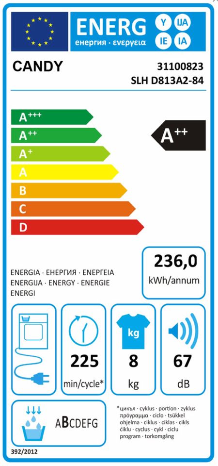 CANDY Wärmepumpentrockner 8kg  EEK A++ in Wuppertal