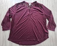Neu H&M Bluse Gr. XL Spitze Shirt Langarm Jerseybluse bordeaux Sachsen - Elsterheide Vorschau