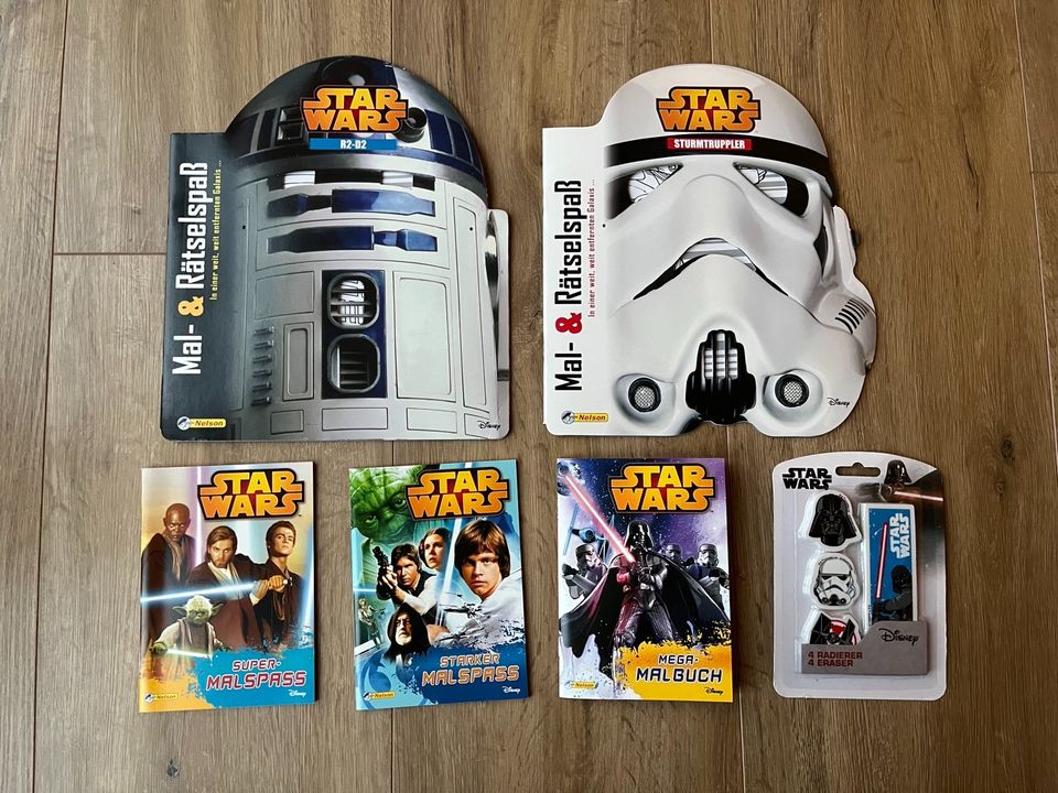 *NEU* 5x STAR WARS Rätselhefte / Malhefte R2-D2, Stormtrooper in Burgau