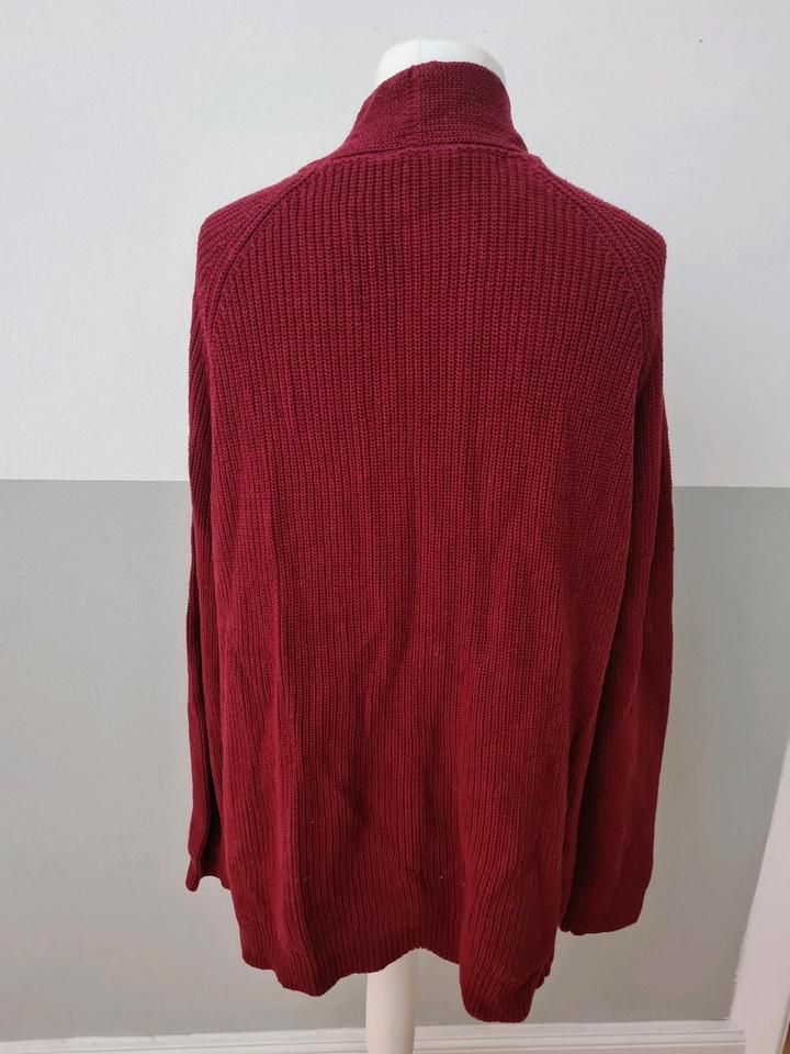 Bloomings Strickmantel Longstrickjacke weinrot bordeaux XXL in Bielefeld