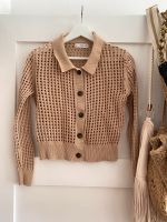 Pullover mit Ajour Muster Lochstrick MNG beige camel Gr. M Mitte - Wedding Vorschau