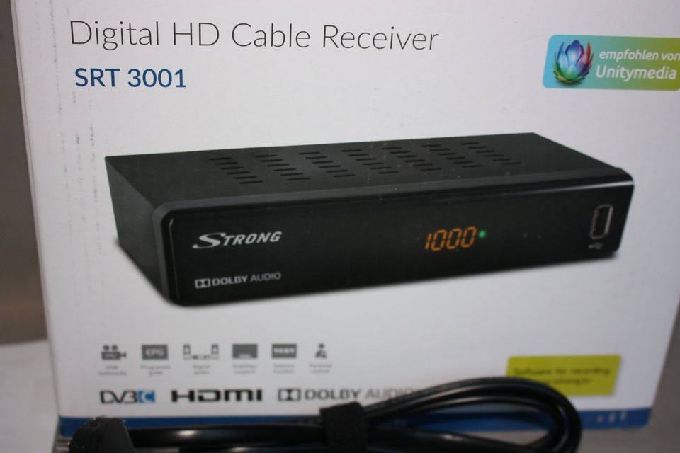 Strong SRT 3001 Digital HD Cable Receiver HDMI, DVB c in Essen